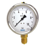 WIKA G 1/2 Analogue Pressure Gauge 15bar Bottom Entry, 9022538, -1bar min., 213.53
