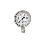 WIKA G 1/2 Analogue Pressure Gauge 250mbar Bottom Entry, 9803246, 0bar min., 632.50