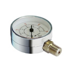 Bourdon NPT 1/4 Analogue Pressure Gauge 2bar Bottom Entry, MTR2-D50.B17, 0bar min.