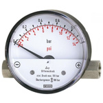WIKA G 1/4 Analogue Differential Pressure Gauge 0.6bar Side Entry, 48632744, 0bar min.