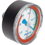 Festo Analogue Pressure Gauge 0bar Back Entry, VAM-63-V1/0-R1/4-E-RG, 547843