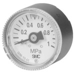 SMC Analogue Pressure Gauge 10bar Back Entry, G36-10-01, 0bar min., G36-10