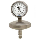 WIKA NPT 1/2 Analogue Pressure Gauge 100mbar Bottom Entry, 39981993, 0mbar min.