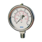 WIKA G 1/4 Analogue Pressure Gauge 25bar Back Entry, 48780808, 0bar min.