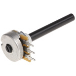 Radiohm 1 Gang Rotary Carbon Potentiometer with an 6 mm Dia. Shaft - 10kΩ, ±20%, 0.4W Power Rating, Linear, Panel Mount