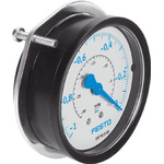 Festo Analogue Pressure Gauge 0bar Back Entry, FVAM-63-V1/0-G1/4-EN, 537813