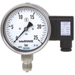 WIKA G 1/2 Analogue Pressure Gauge 16bar Bottom Entry, 12850480, 0bar min.