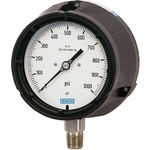 WIKA NPT 1/2 Analogue Pressure Gauge 10bar Bottom Entry, 39771687, 0bar min.