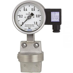 WIKA G 1/2 Analogue Pressure Gauge 1200mbar Bottom Entry, 48787200, 0mbar min.