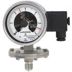 WIKA G 1/2 Analogue Pressure Gauge 100mbar Bottom Entry, 48612663, 0mbar min.