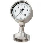 WIKA DN 25 Analogue Pressure Gauge 6bar Bottom Entry, 45817938, 0bar min.