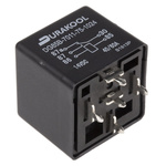 Durakool, 24V dc Coil Non-Latching Relay SPDT, 60A Switching Current Plug In,  Single Pole