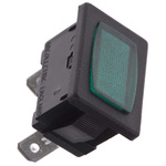 Arcolectric Green neon Indicator, Solder Tab Termination, 230 V ac, 19.3 x 13mm Mounting Hole Size