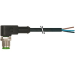Murrelektronik Limited, 7000 Series, 90° Male M12 Industrial Automation Cable Assembly, 4 Core 10m Cable