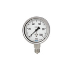 WIKA G 1/2 Analogue Pressure Gauge 100mbar Bottom Entry, 9859357, 0bar min., 632.50