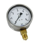 WIKA G 1/2 Analogue Pressure Gauge 6bar Bottom Entry, 9041524, 0bar min., 212.20