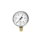 WIKA G 1/4 Analogue Pressure Gauge 0bar Bottom Entry, 9012923, -0.16bar min., 611.10