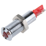 Signal Construct Red Indicator, Solder Tab Termination, 12 → 14 V, 6mm Mounting Hole Size