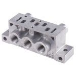 Festo NAS series 5 station G 1/4, G 1/8 Sub Base for use with VSVA Solenoid Valves