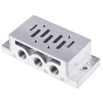 Festo NAS series 5 station G 1/4, G 1/8 Sub Base for use with MFH Solenoid Valves