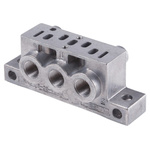 Festo NAS series 5 station G 1/8, Metric M5 Sub Base for use with VSVA Solenoid Valves