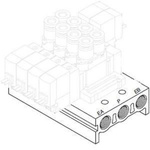 SMC SY5000 series 3 station G 1 Manifold