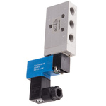 RS PRO 5/2 Pneumatic Solenoid Valve - Solenoid/Spring G 1/8 MDS Series 24V dc
