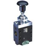 Parker Button 3/2 Pneumatic Manual Control Valve 53 Series, G 1/4, 1/4in