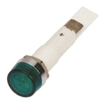 Arcolectric Green Incandescent Indicator, Tab Termination, 12 V, 10mm Mounting Hole Size
