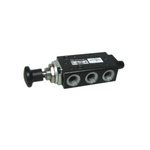 Norgren Knob 5/3 Pneumatic Manual Control Valve X30 Series, G 1/4, 1/4in
