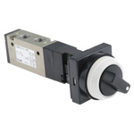 SMC Twist Selector 5/2 Pneumatic Manual Control Valve VZM500 Series, Rc 1/8, 1/8in