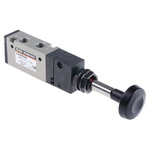SMC Push Pull 5/2 Pneumatic Manual Control Valve VZM500 Series, Rc 1/8, 1/8in