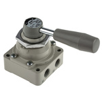 SMC Handle 4/2 Pneumatic Manual Control Valve VH Series, Rc 1/4, 1/4in