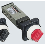 SMC Twist Selector 5/2 Pneumatic Manual Control Valve VZM500 Series, G 1/8, 1/8in