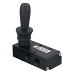 RS PRO Manual 5/2 Pneumatic Manual Control Valve H Series, G 1/4, 1/4in