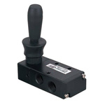 RS PRO Manual 5/3 Pneumatic Manual Control Valve H Series, G 1/4, 1/4in