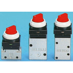 SMC Twist Selector 3/2 Pneumatic Manual Control Valve VM400 Series, Rc 1/8, 1/8in