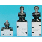 SMC Plunger 3/2 Pneumatic Manual Control Valve VM400 Series, Rc 1/8, 1/8in