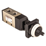SMC Twist Selector 5/2 Pneumatic Manual Control Valve VFM300 Series, Rc 1/4, 1/4in