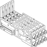 Festo VMPAL series 4 station Push In 4 mm Sub Base for use with Valve Terminals MPA-L