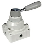 SMC Lever 4/3 Pneumatic Manual Control Valve VH200 Series, NPT 1/4, 1/4in