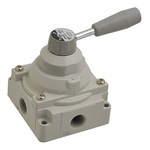 SMC Lever 4/2 Pneumatic Manual Control Valve VH400 Series, NPT 1/2, 1/2in