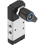 Festo Twist Selector 5/2 Pneumatic Manual Control Valve VHEF Series, G 1/8, 1/8in, 4106808