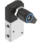 Festo Twist Selector 3/2 Pneumatic Manual Control Valve VHEF Series, G 1/8, 1/8in, 4106814