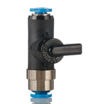 Festo Manual 2/2 Bistable Pneumatic Manual Control Valve QH Series, Push In 4 mm, 4, 153483