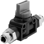 Festo 3/2 Bistable Pneumatic Manual Control Valve HE Series, R 1/8, 1/8in, 153296