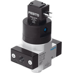 Festo Locking Shut-Off Valve 3/2 Closed, Monostable Pneumatic Manual Control Valve HEE Series, G 3/8, 3/8, 165074