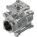 Festo Rod Lever 2/2 Pneumatic Manual Control Valve VZBE Series, 1/2, 4809121