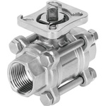 Festo Rod Lever 2/2 Pneumatic Manual Control Valve VZBE Series, 1/2, 4809123