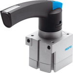Festo Rod Lever 4/3-Way Exhausted Pneumatic Manual Control Valve VHER Series, G 1/8, 1/8, 3488217